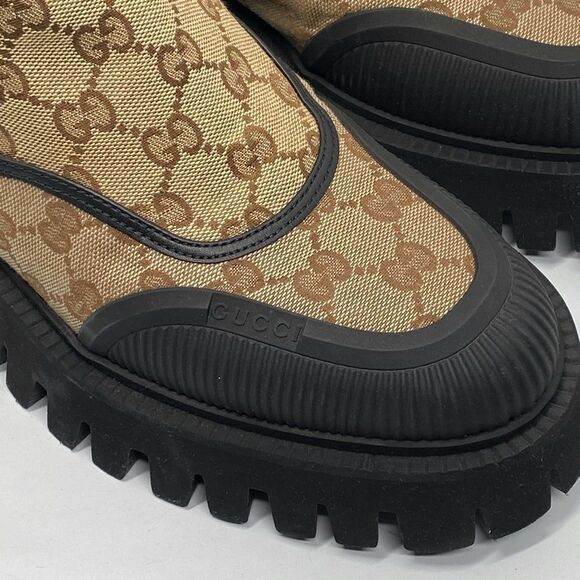 Gucci Men's Novo GG Canvas Chelsea Boots size 8/us size 9 - Picture 6 of 14